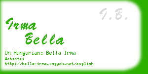 irma bella business card